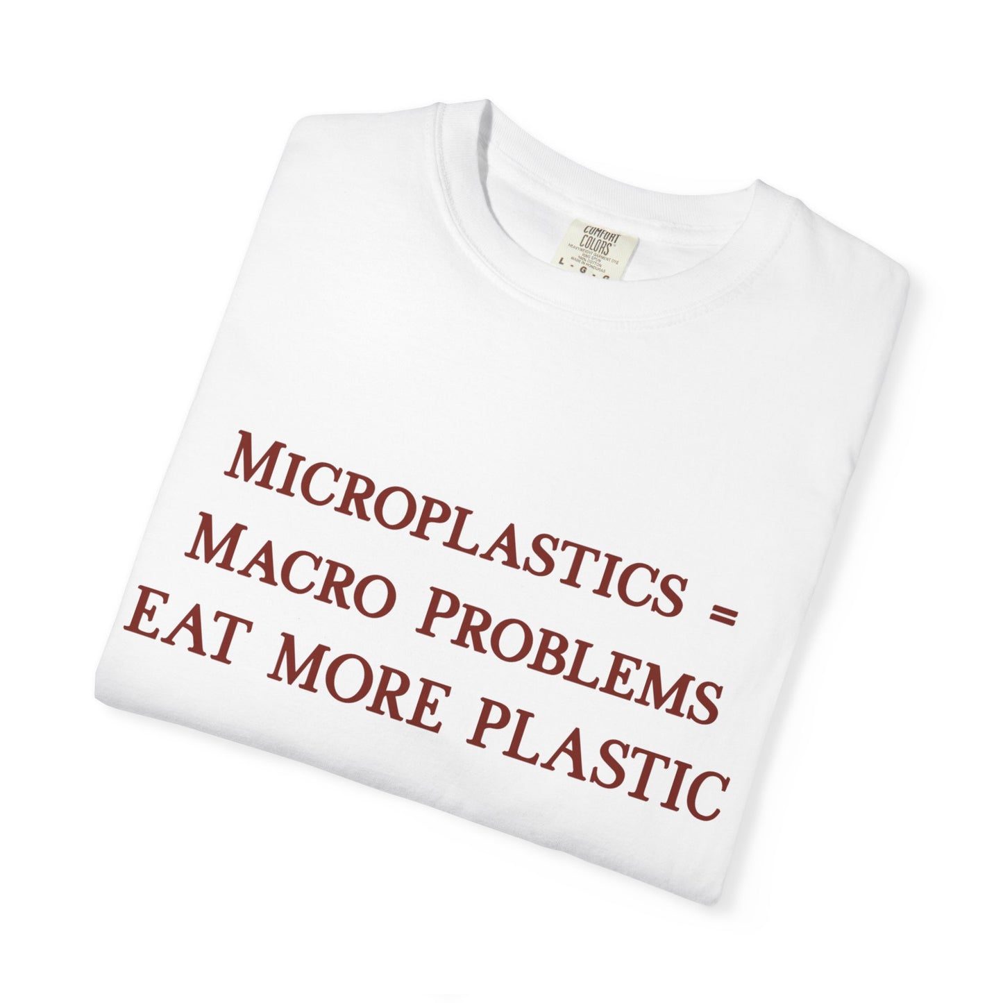 Microplastics = Macro Problems - Eat More Plastic T-Shirt - Red Fractal Dragon