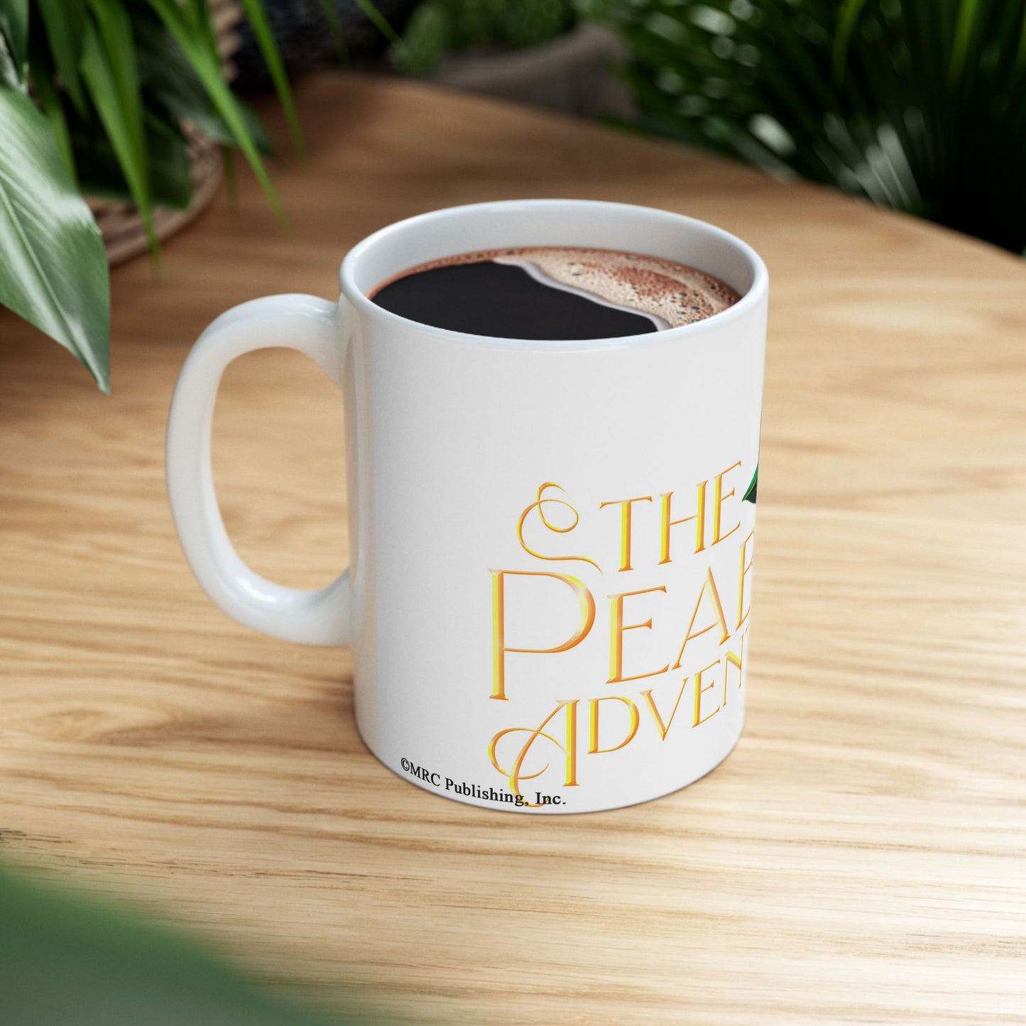 The Peabrain Adventures Logo with Text Ceramic Mug 11oz