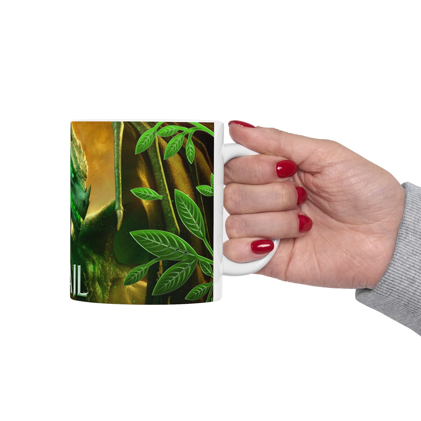 Anail with Text Queen of the Flightless Dragons Ceramic Mug 11oz
