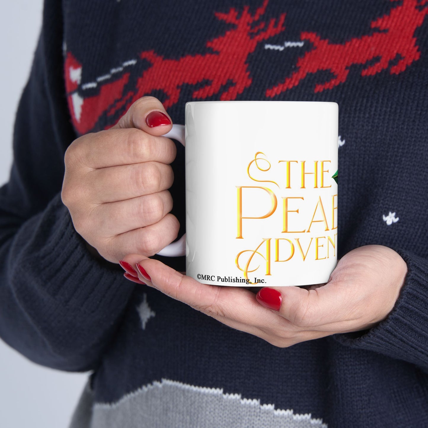 The Peabrain Adventures Logo with Text Ceramic Mug 11oz