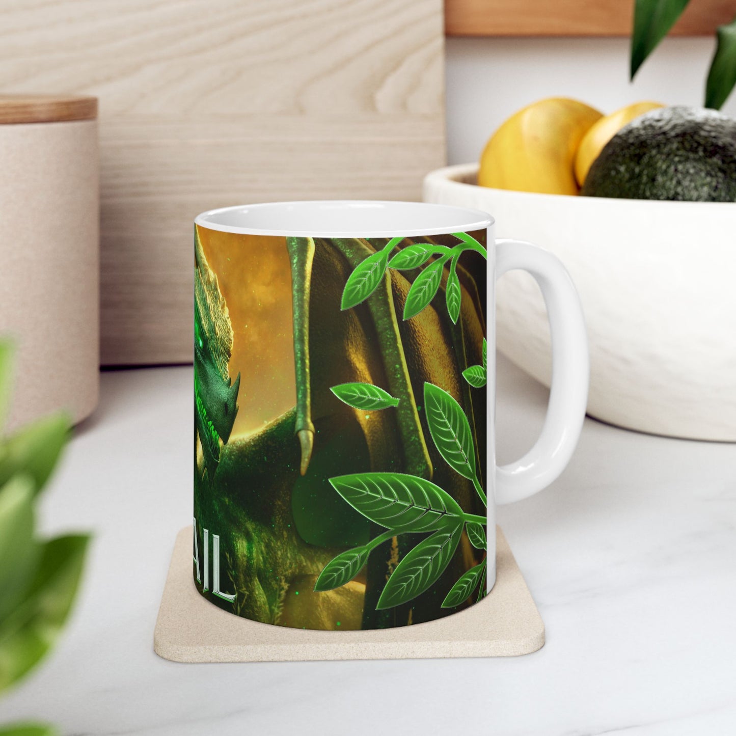 Anail with Text Queen of the Flightless Dragons Ceramic Mug 11oz