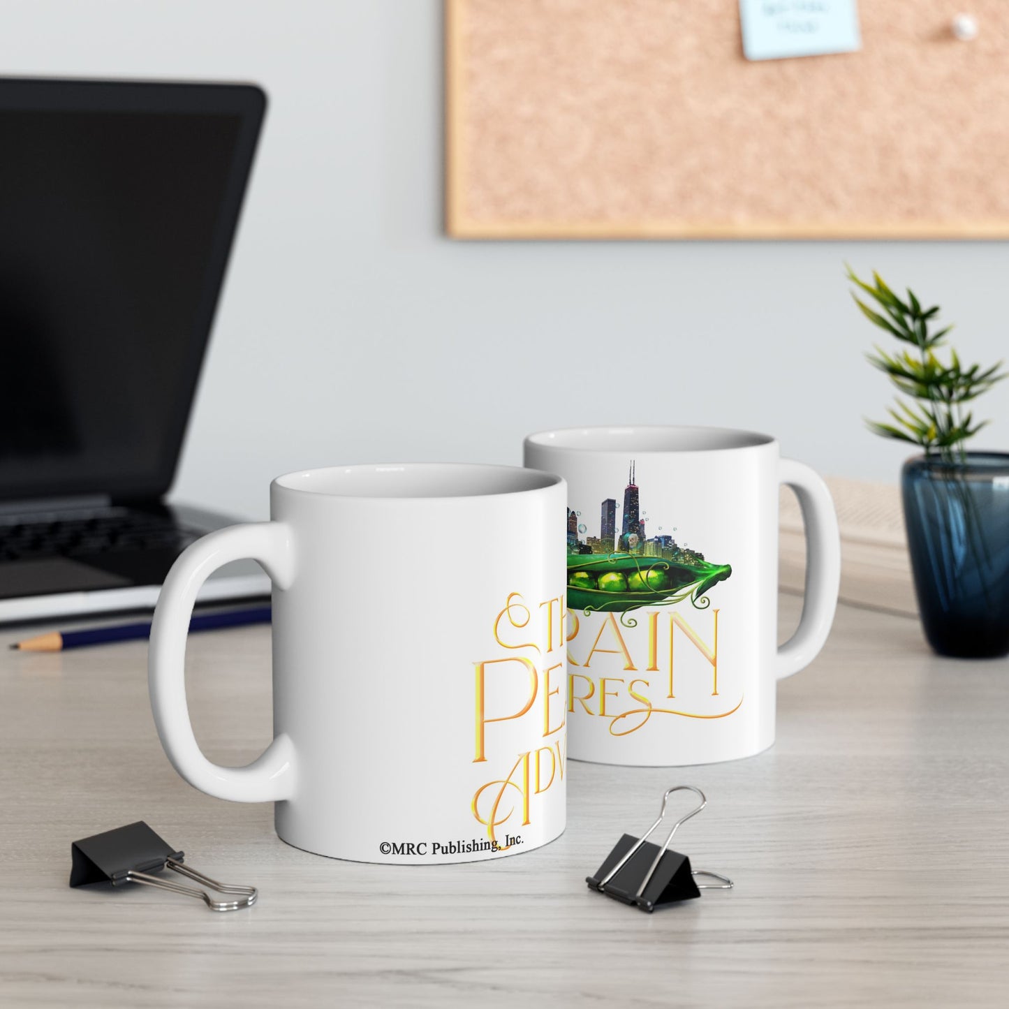 The Peabrain Adventures Logo with Text Ceramic Mug 11oz
