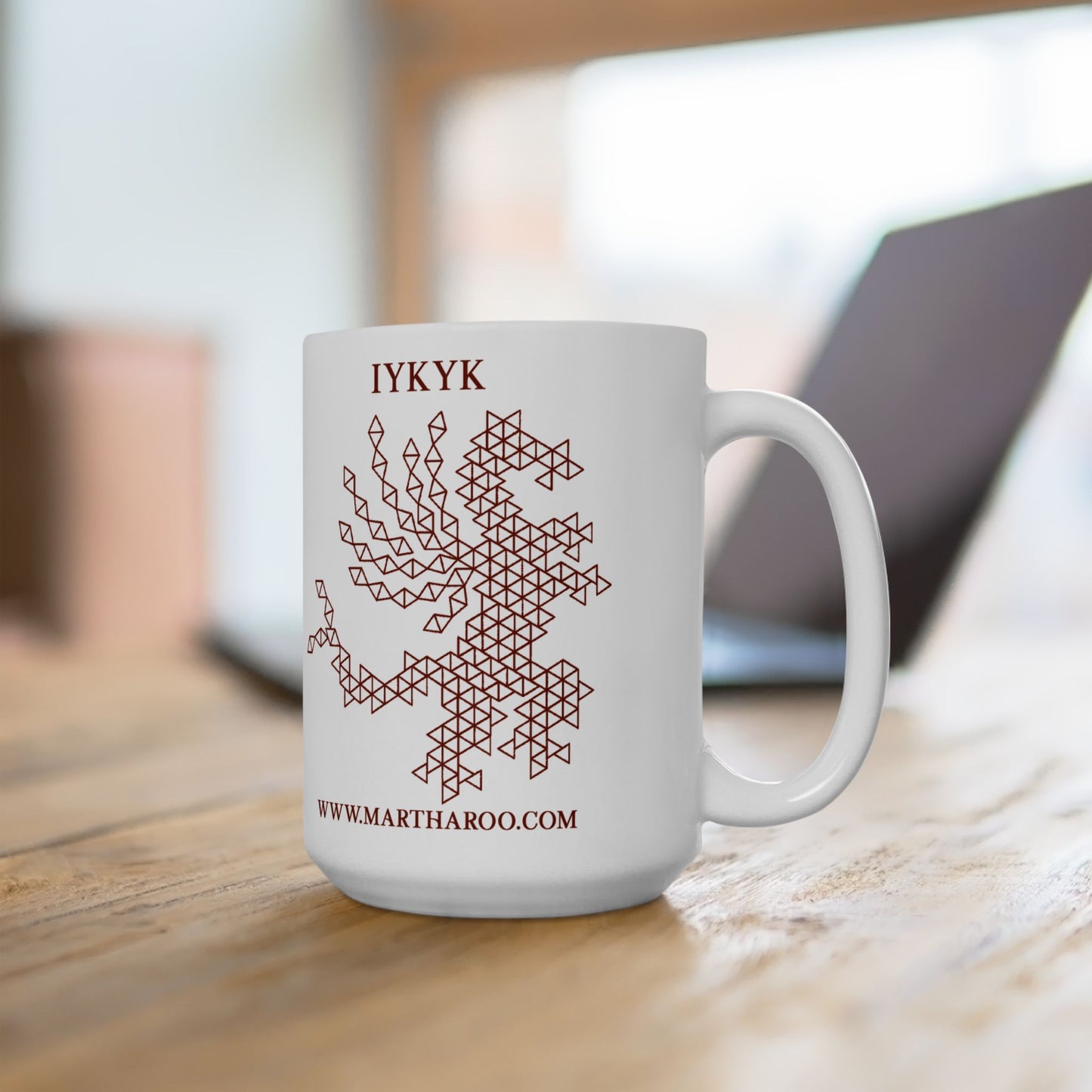 Microplastics = Macrobiotics Ceramic Mug 15oz - Red Version