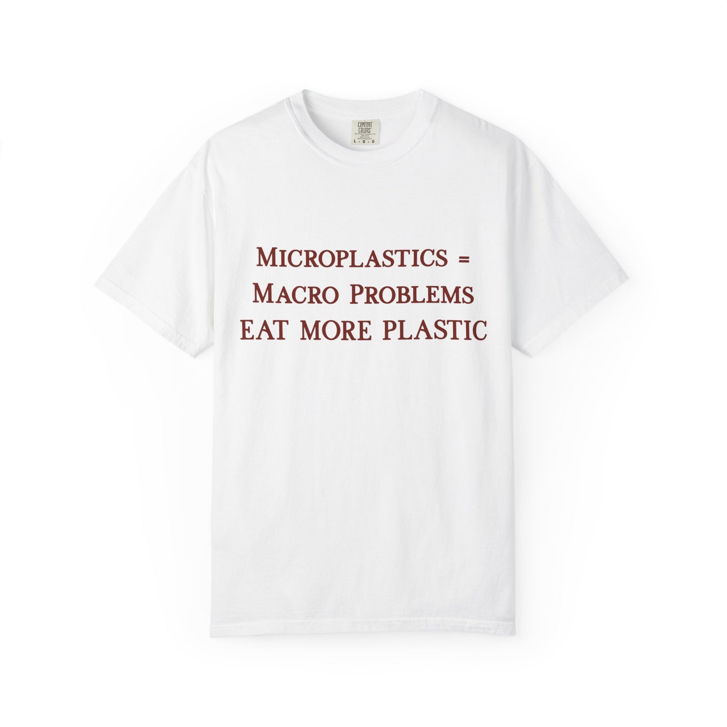 Microplastics = Macro Problems - Eat More Plastic T-Shirt - Red Fractal Dragon