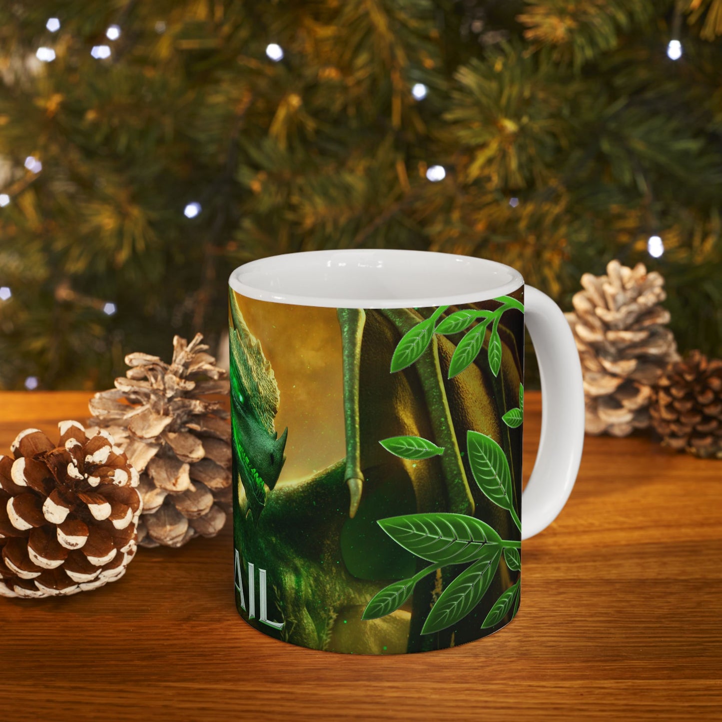 Anail with Text Queen of the Flightless Dragons Ceramic Mug 11oz