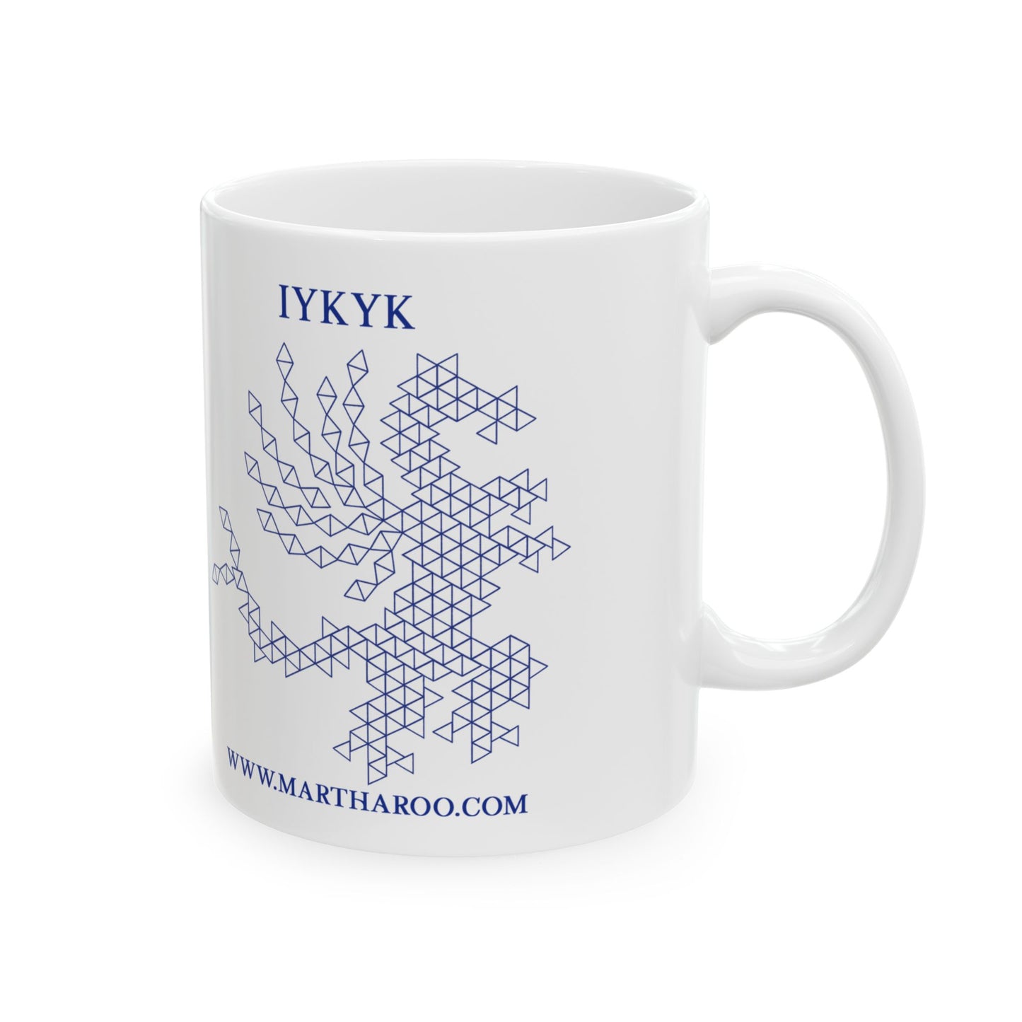 Magic tastes better with rebellion Ceramic Mug 11oz - Blue Fractal Dragon