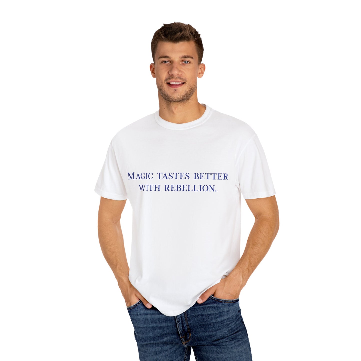Magic Tastes Better with Rebllion T-Shirt - Blue Fractal Dragon