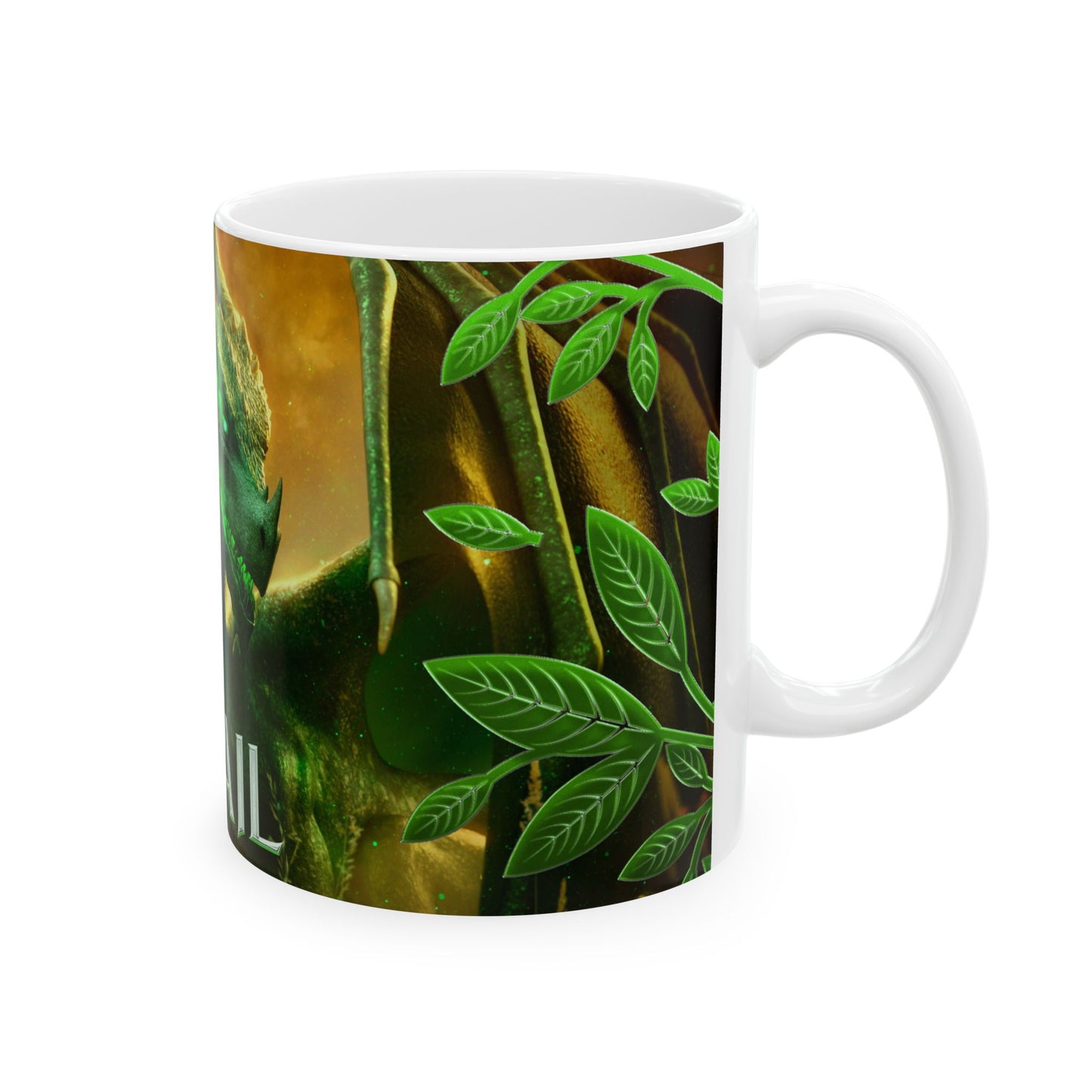 Anail with Text Queen of the Flightless Dragons Ceramic Mug 11oz