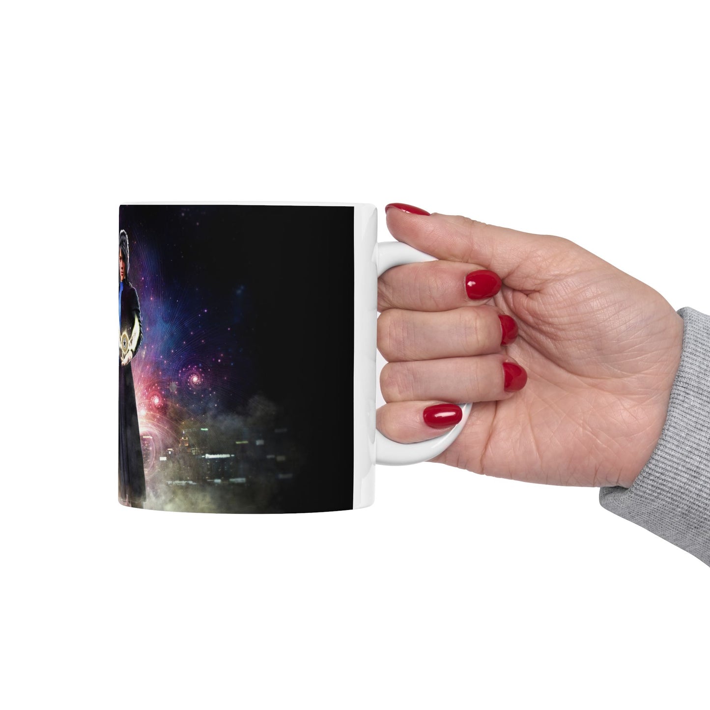 Maggie with Bernie the Gnome from The Peabrain Adventures Ceramic Mug 11oz