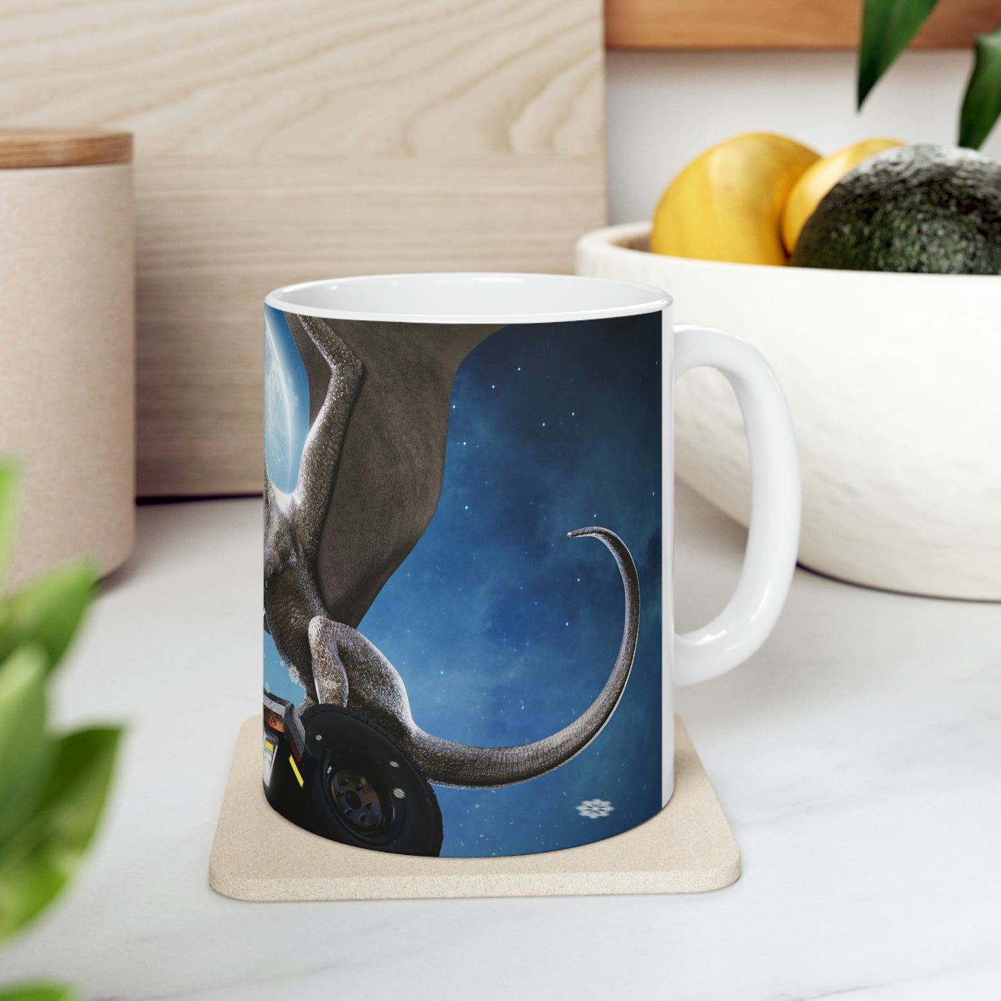 Dragon on a Car Coffee Mug 11oz