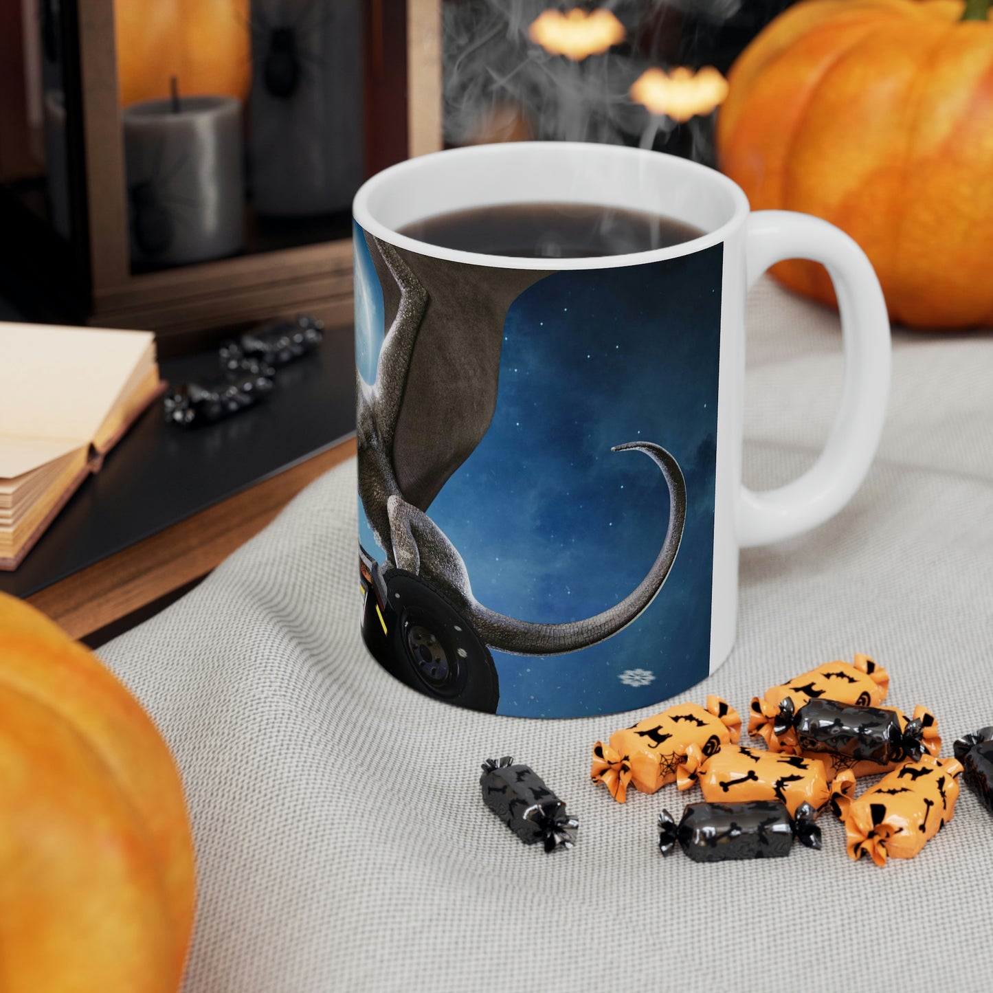 Dragon on a Car Coffee Mug 11oz