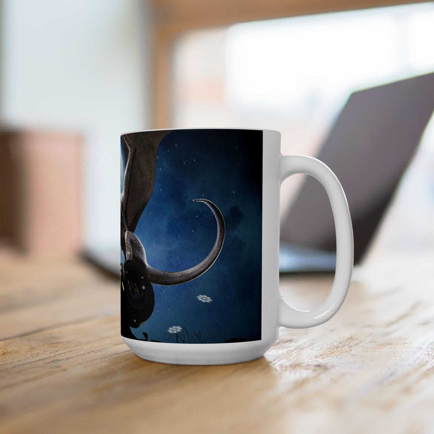 Dragon on a Car Ceramic Mug 15oz