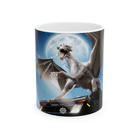 Dragon on a Car Coffee Mug 11oz