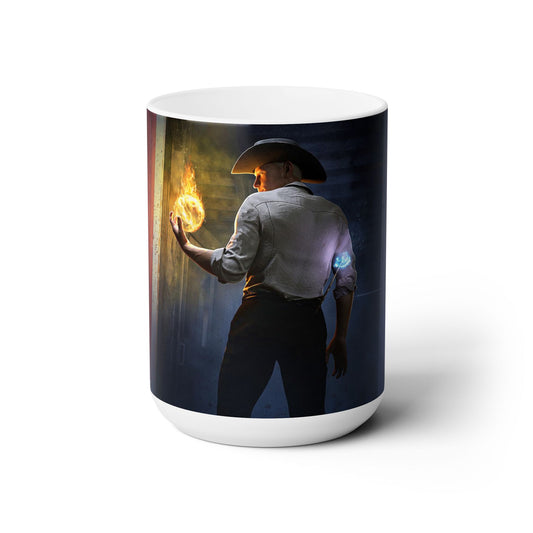 Lucas Clery, Grandfather, Texas Rancher - Wizard Ceramic Mug 15oz