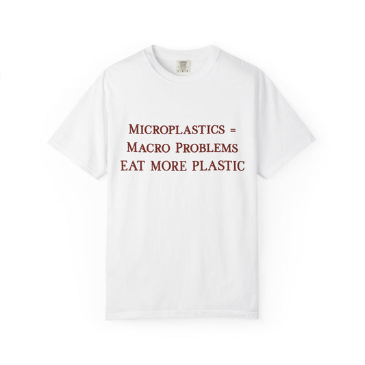 Microplastics = Macro Problems - Eat More Plastic T-Shirt - Red Fractal Dragon