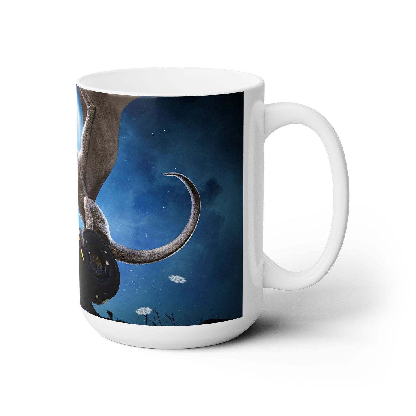 Dragon on a Car Ceramic Mug 15oz
